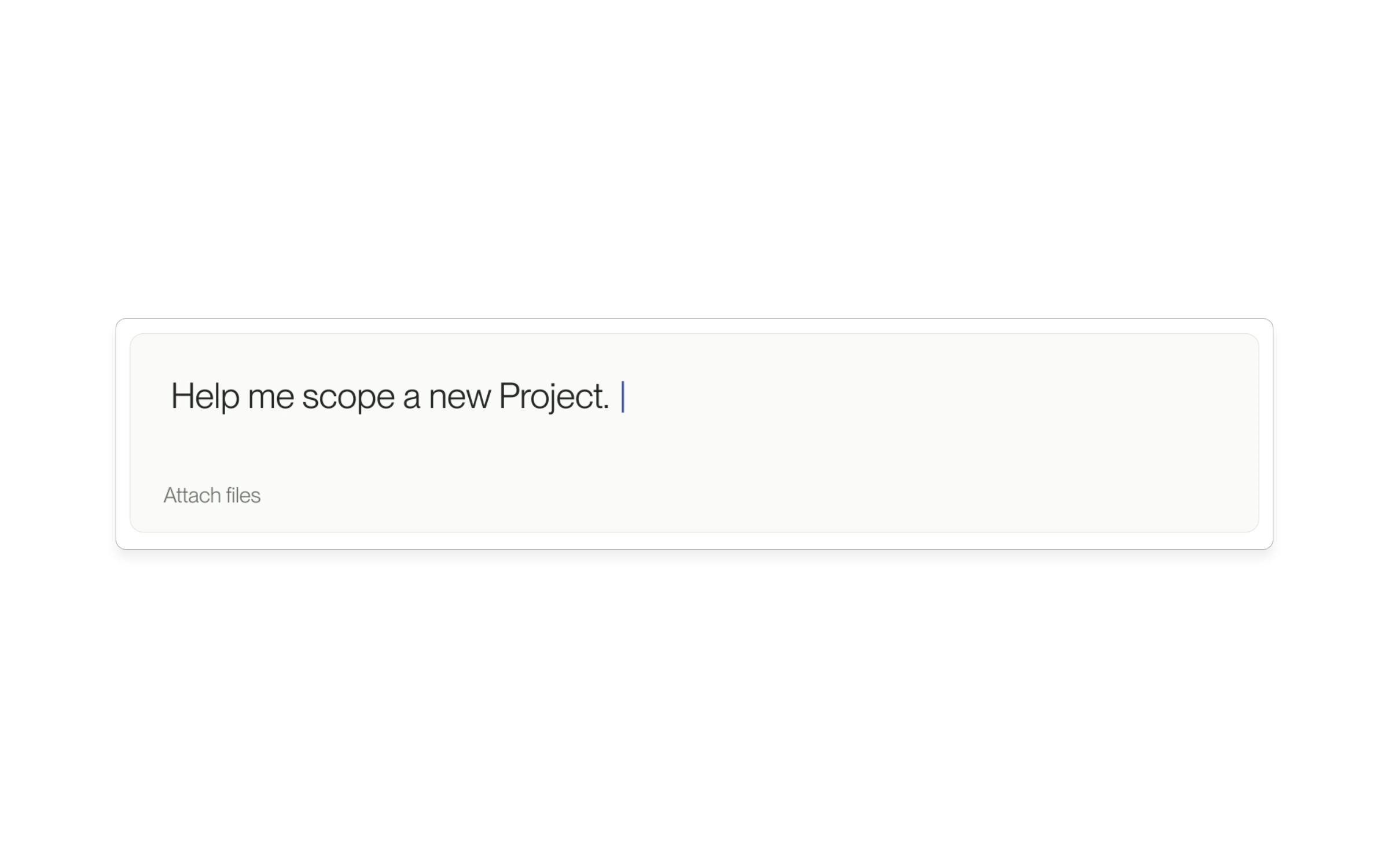 Native product detail showing an editable prefilled question, using example data.